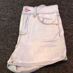 Light wash shorts